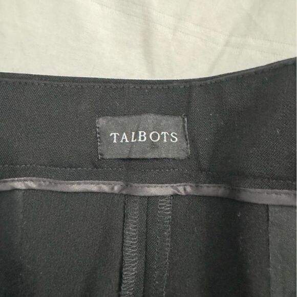 Talbots black Refined Bi-Stretch straight leg Pants w side zip size 4P- NWOT - Picture 6 of 12